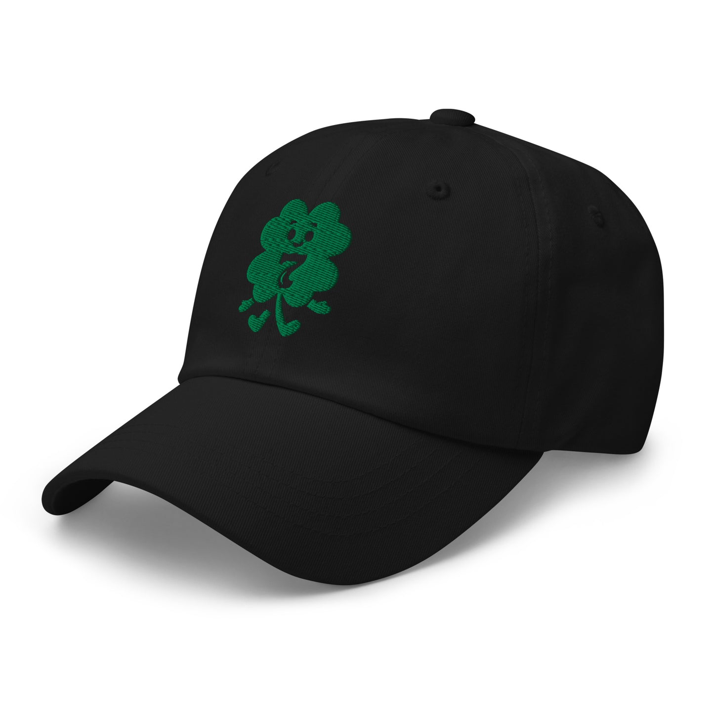 Ronas Design Lucky Clover Hat Left Front View in Black