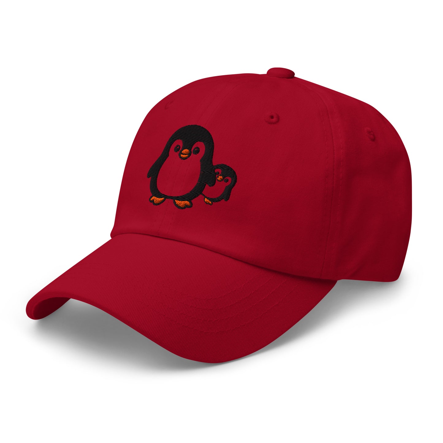 Ronas Design Penguin Duo Hat Left Front View in Cranberry