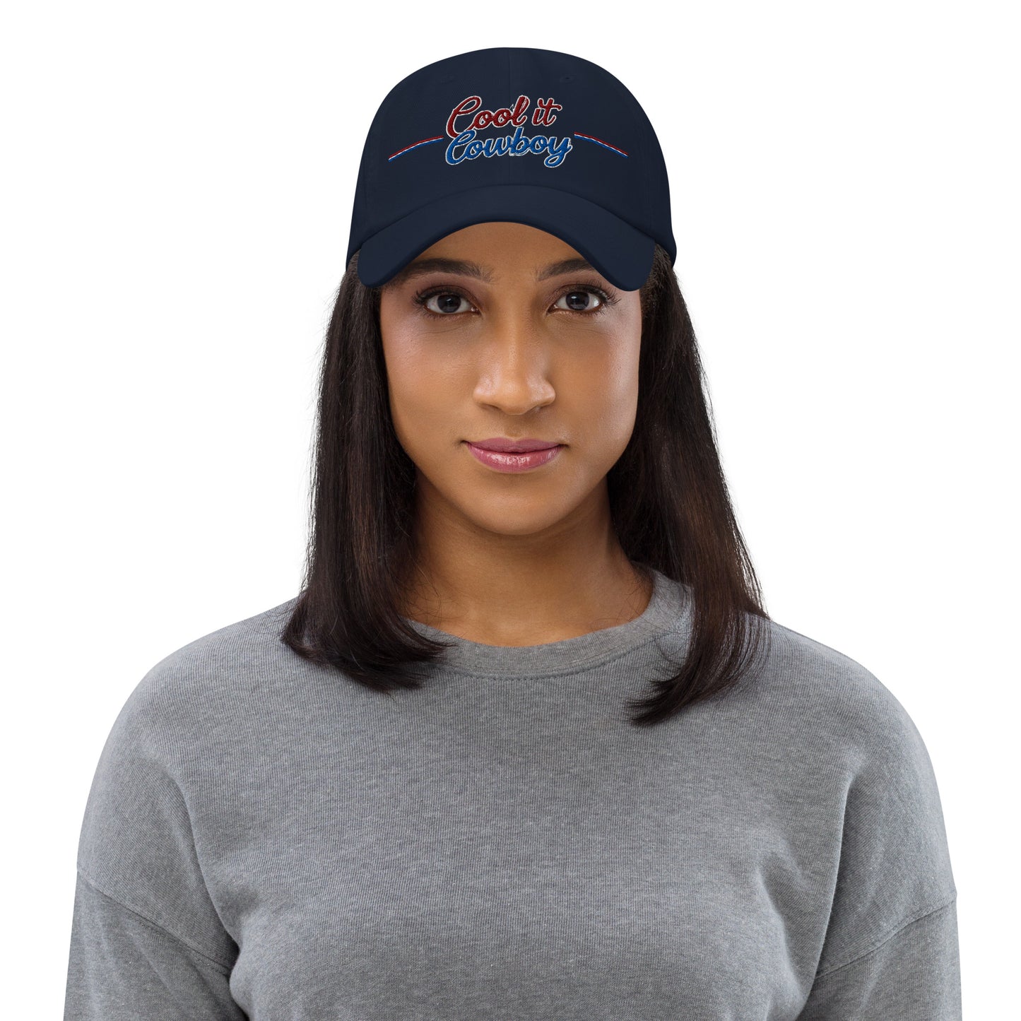 Ronas Design Cool It Cowboy Hat Front View on Women Model in Navy
