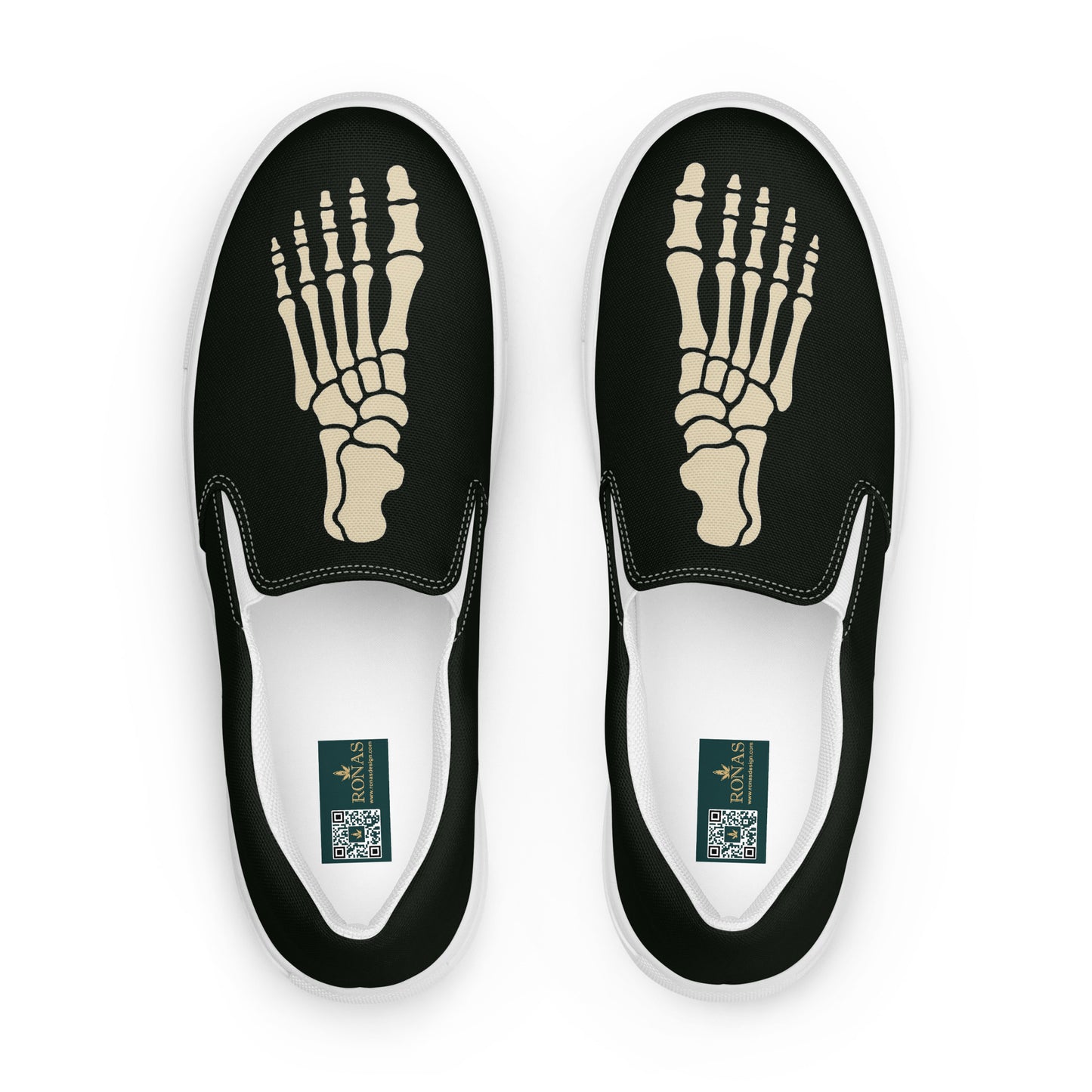 Ronas Design X-Ray Foot Skeleton Shoes Front View