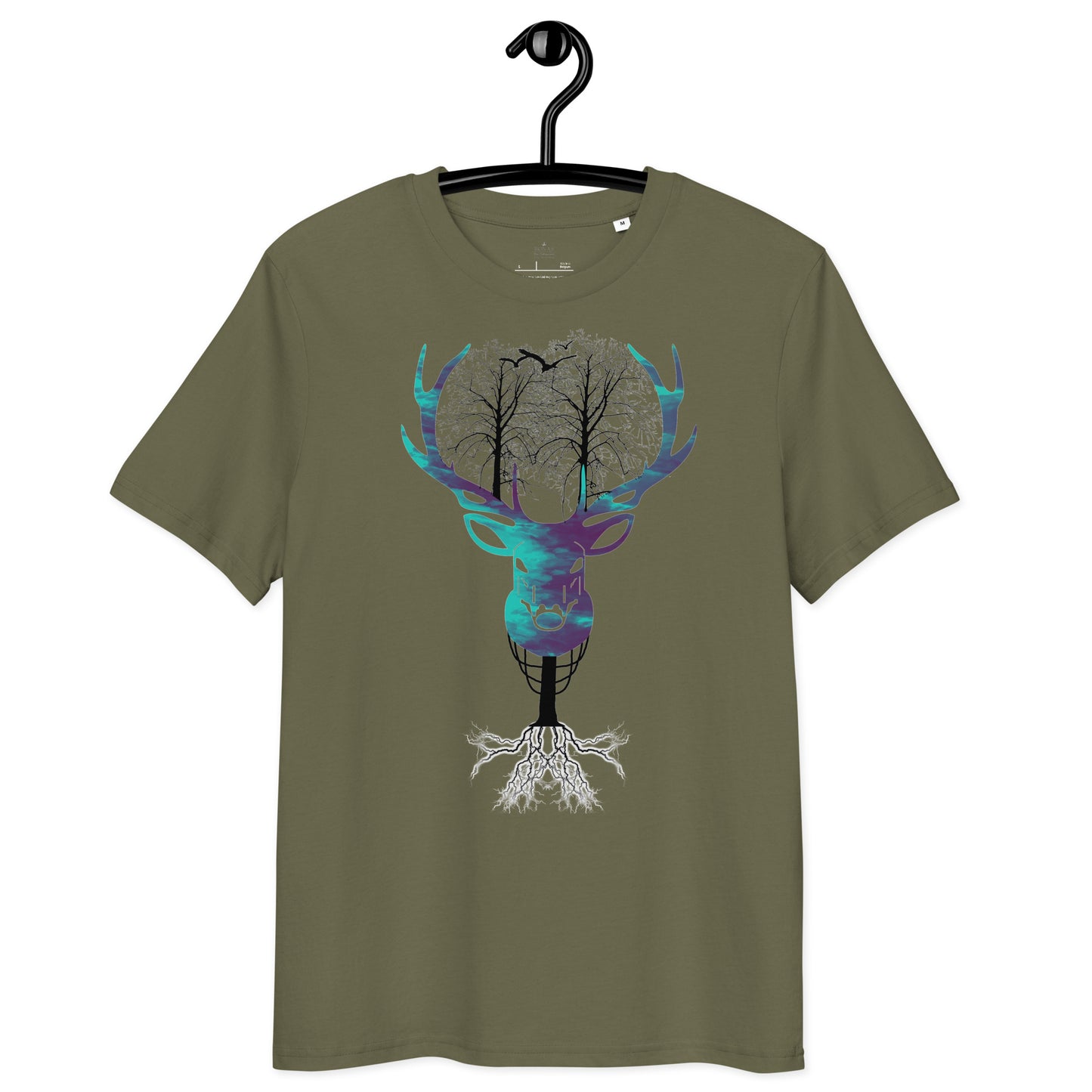 Ronas Design Nature Spirit T-Shirt Front View in Khaki