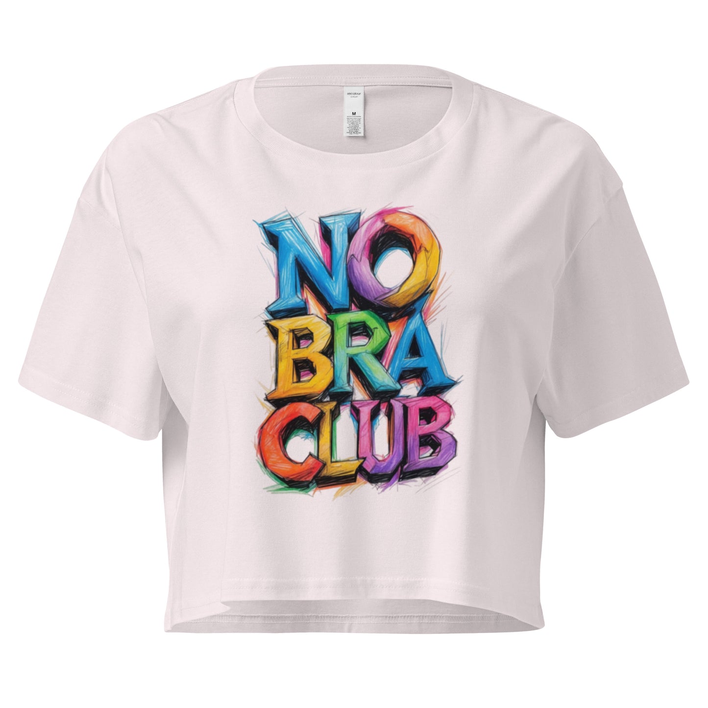 Ronas Design No Bra Club Crop Top Front View in Orchid