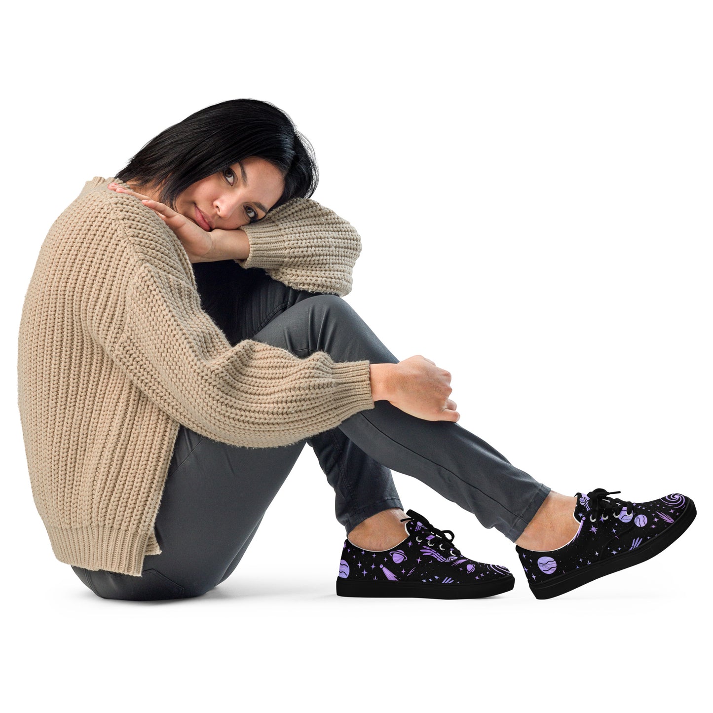 Ronas Design Cosmic Drift Shoes Art View on Model