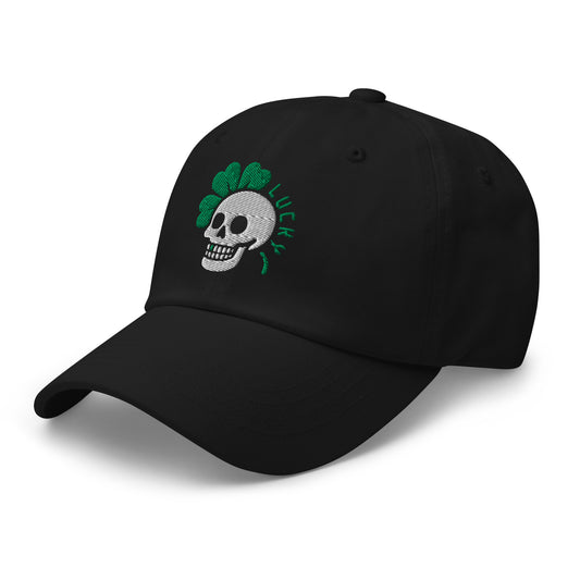 Ronas Design Clover Skull Hat Left Front View in Black