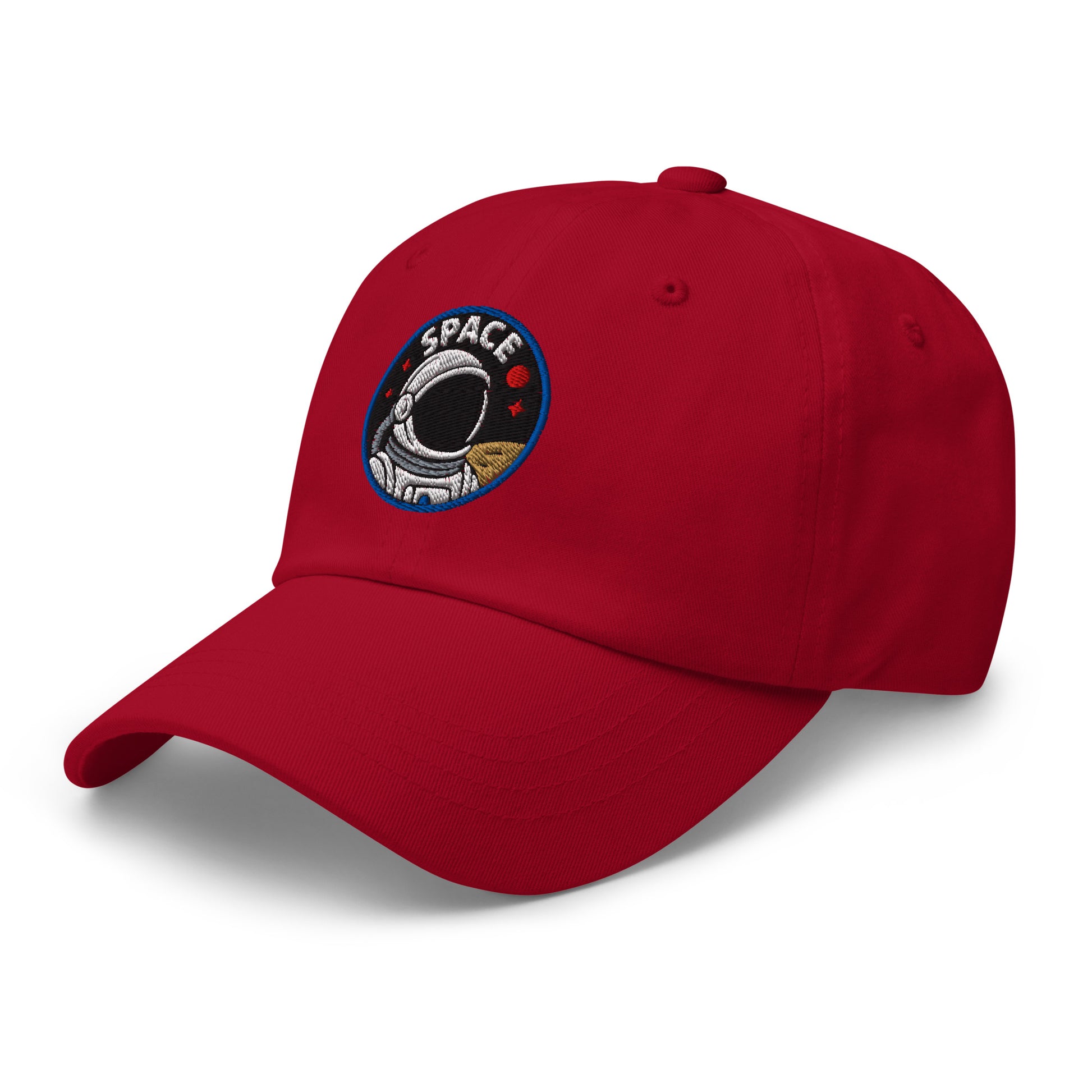 Ronas Design Space Explorer Hat Left Front View in Cranberry