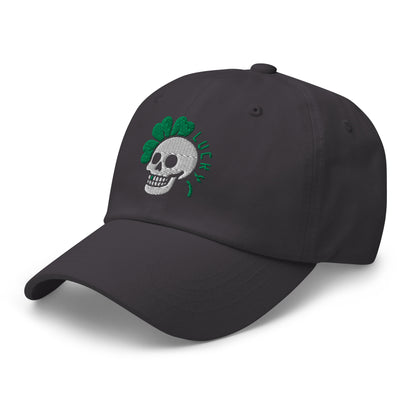 Ronas Design Clover Skull Hat Left Front View in Dark Grey