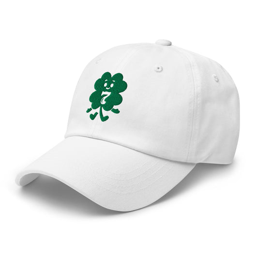 Ronas Design Lucky Clover Hat Left Front View in White