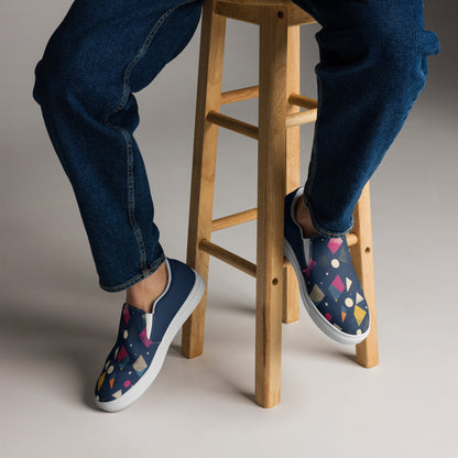 Ronas Design Cosmic Shapes Pride Shoes Front View On Men Model