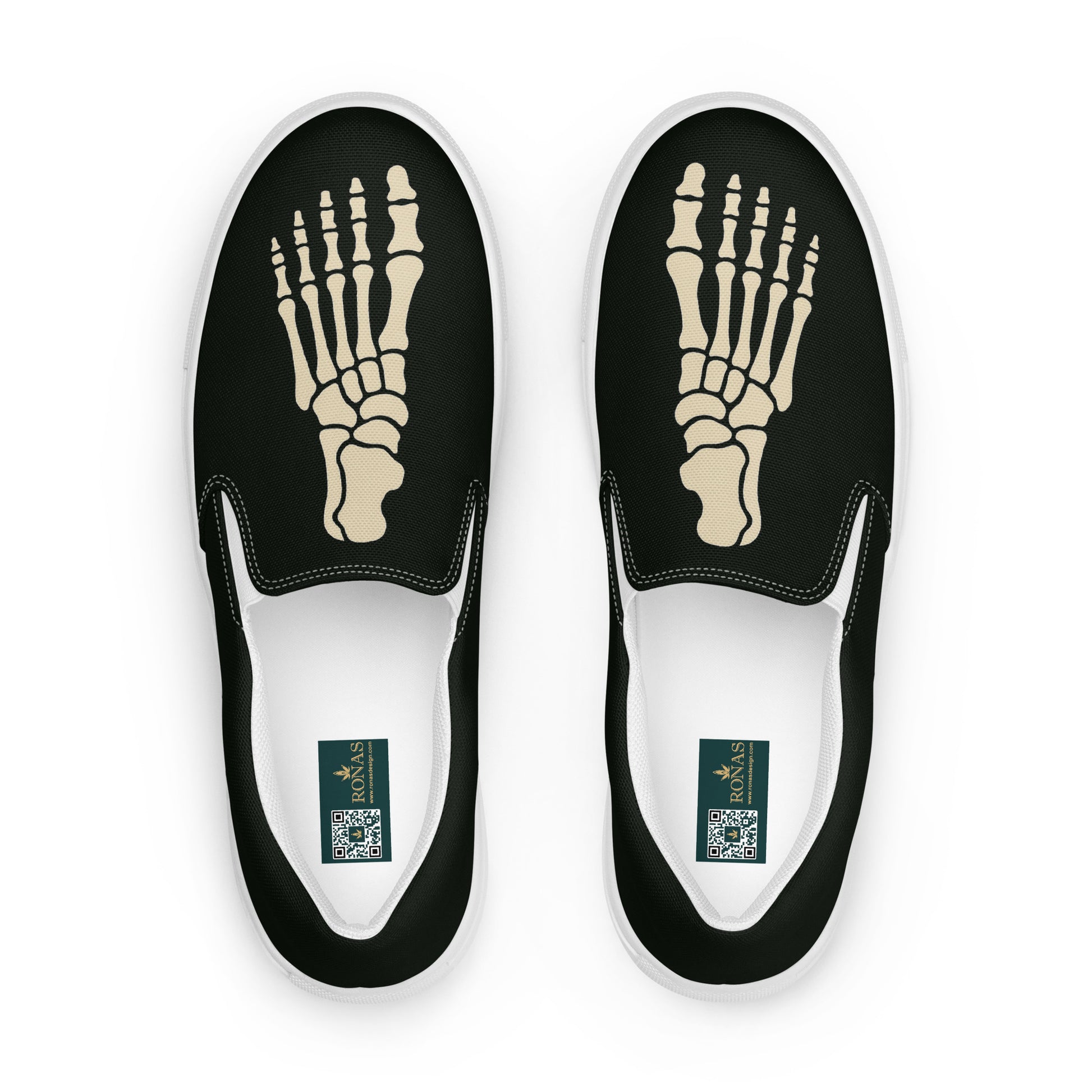 Ronas Design X-Ray Foot Skeleton Shoes Front View