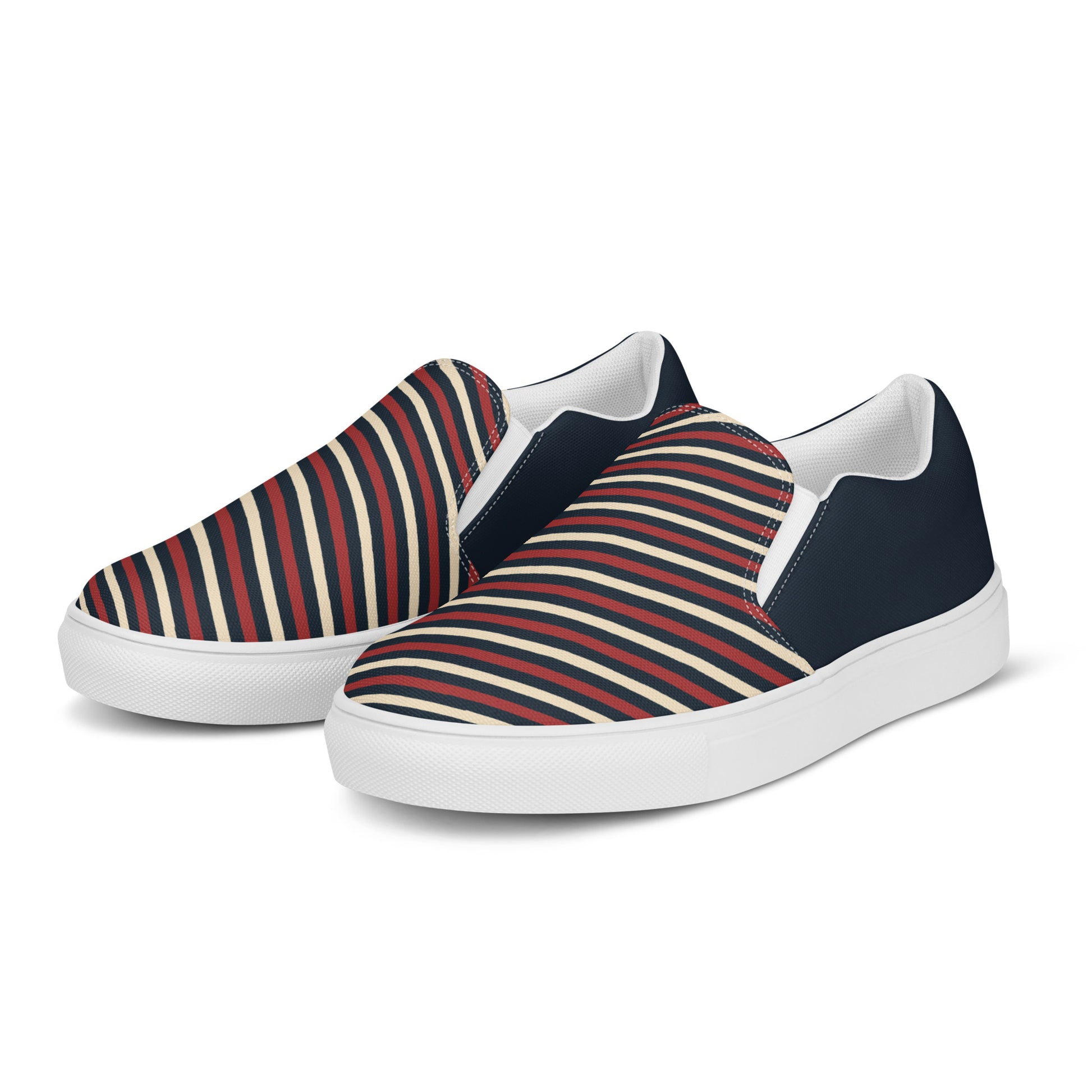 Ronas Design Vintage Vibe Stripe Shoes Left Front View