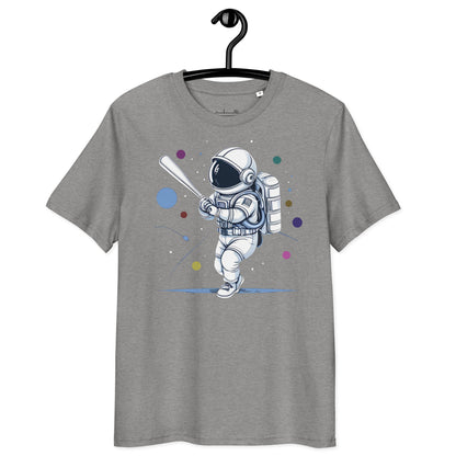 Ronas Design Astronaut Swing T-Shirt Front View in Heather Grey