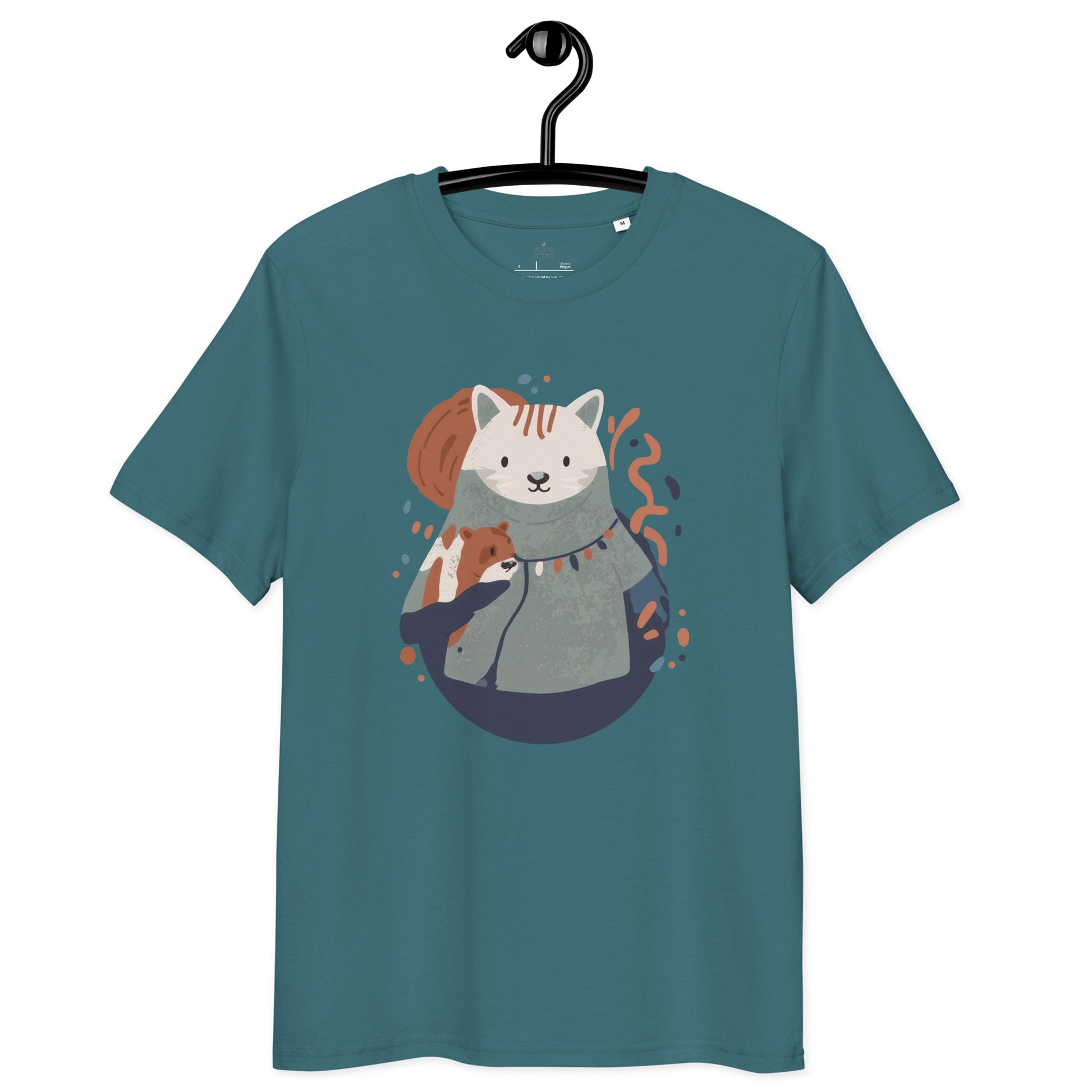 Ronas Design Cozy Cat T-Shirt Front View  in Stargazer