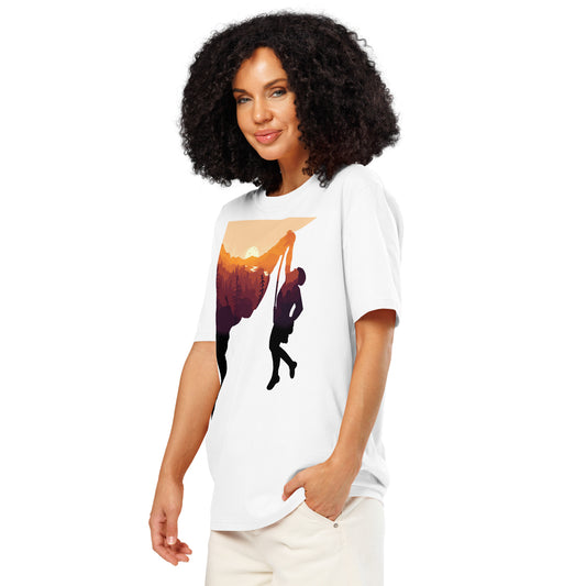 Ronas Design Summit Within T-Shirt Side View on Women Model in White