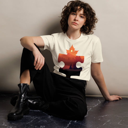 Ronas Design Piece of the North T-Shirt Front View on Women Model in Natural