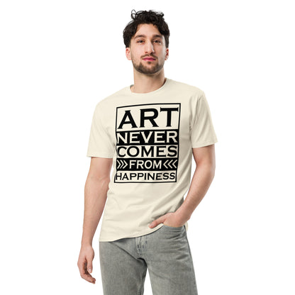 Ronas Design Creative Grit T-Shirt Front View on Men Model in Natural