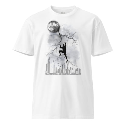 Ronas Design Moon Climber T-Shirt Front View in White