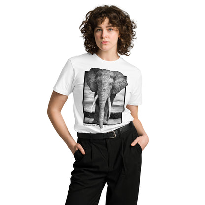 Ronas Design Stronger Than You Think T-Shirt Front View on Women Model in White