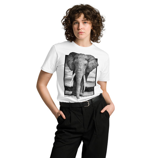 Ronas Design Stronger Than You Think T-Shirt Front View on Women Model in White