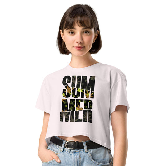 Ronas Design Summer Crop Top Front View on Women Model in Orchid