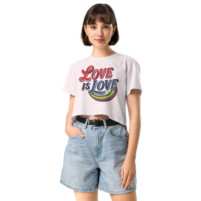 Ronas Design Pride Love Crop Top Front View on Women Model in Orchid