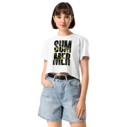 Ronas Design Summer Crop Top Front View on Women Model in White