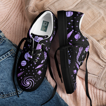 Ronas Design Cosmic Drift Shoes Art View on the Background