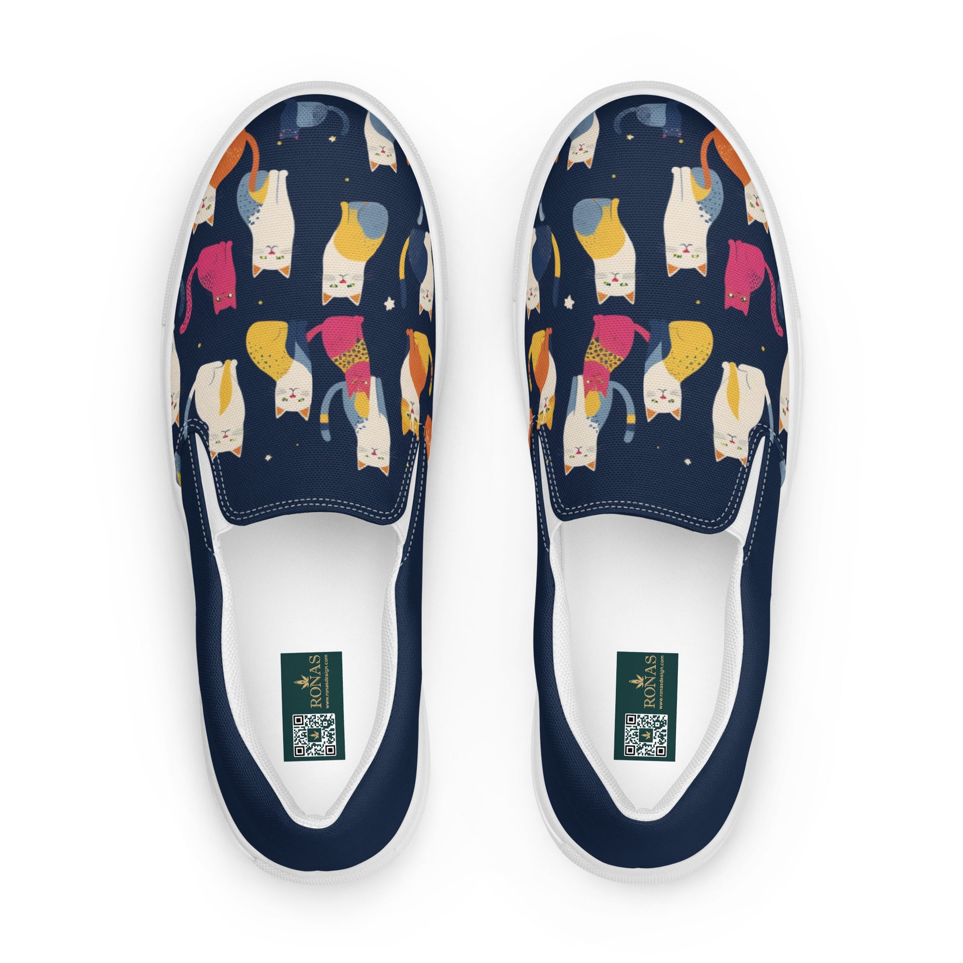 Ronas Design Galactic Cats Shoes Front View