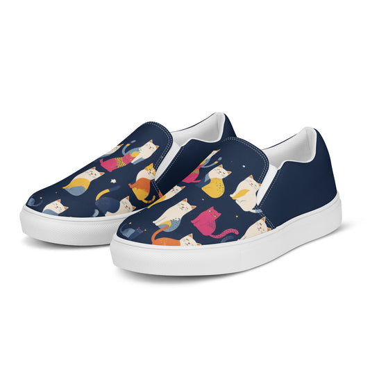 Ronas Design Galactic Cats Shoes Left Front View