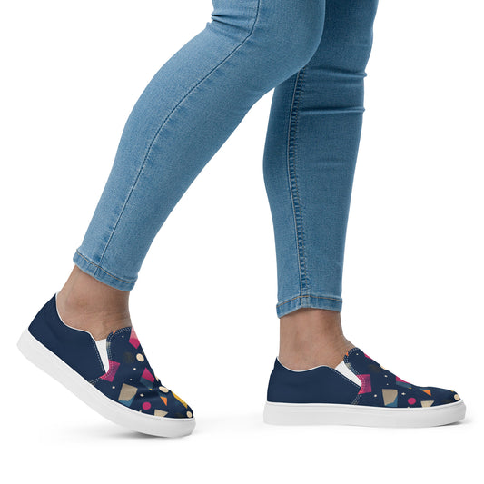 Ronas Design Cosmic Shapes Pride Shoes Side View On Women Model